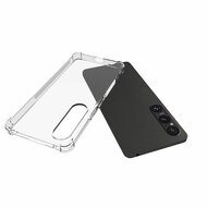 Sony Xperia 1 VI Hoesje, MobyDefend Transparante Shockproof TPU Gelcase, Verstevigde Hoeken, Volledig Doorzichtig