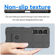 Sony Xperia 1 VI Hoesje - Mobydefend Rugged Shield TPU Backcover - Groen