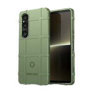 Sony Xperia 1 VI Hoesje - Mobydefend Rugged Shield TPU Backcover - Groen