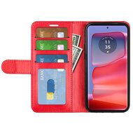 Motorola Edge 50 Pro Hoesje - MobyDefend Wallet Book Case (Sluiting Achterkant) - Rood