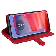 Motorola Edge 50 Pro Hoesje - MobyDefend Wallet Book Case (Sluiting Achterkant) - Rood