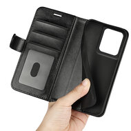 Motorola Edge 50 Pro Hoesje - MobyDefend Wallet Book Case (Sluiting Achterkant) - Zwart