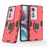 Oppo Reno 11F Hoesje - MobyDefend Dubbelgelaagde Pantsercase Met Standaard - Rood