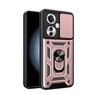 Oppo Reno 11F Hoesje, MobyDefend Pantsercase Met Draaibare Ring, Ros&eacute;