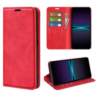 Sony Xperia 1 VI Hoesje - Luxe Wallet Bookcase (Magnetische Sluiting) - Rood