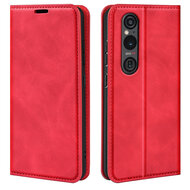 Sony Xperia 1 VI Hoesje - Luxe Wallet Bookcase (Magnetische Sluiting) - Rood