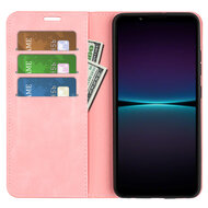 Sony Xperia 1 VI Hoesje - Luxe Wallet Bookcase (Magnetische Sluiting) - Roze