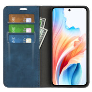 Oppo A79 / OnePlus Nord N30 SE Hoesje - Luxe Wallet Bookcase (Magnetische Sluiting) - Blauw