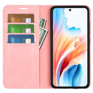 Oppo A79 / OnePlus Nord N30 SE Hoesje - Luxe Wallet Bookcase (Magnetische Sluiting) - Roze