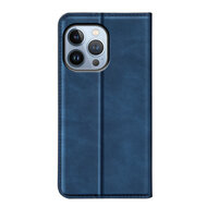 iPhone 14 Pro Hoesje - Luxe Wallet Bookcase (Magnetische Sluiting) - Blauw