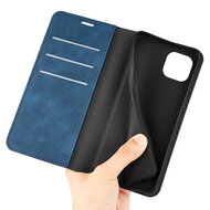 iPhone 14 Hoesje - Luxe Wallet Bookcase (Magnetische Sluiting) - Blauw