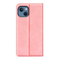 iPhone 14 Hoesje - Luxe Wallet Bookcase (Magnetische Sluiting) - Roze