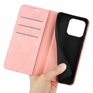 iPhone 15 Pro Hoesje - Luxe Wallet Bookcase (Magnetische Sluiting) - Roze