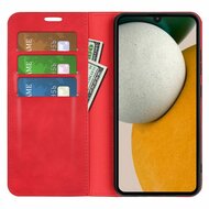 Samsung Galaxy A15 Hoesje - Luxe Wallet Bookcase (Magnetische Sluiting) - Rood