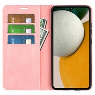 Samsung Galaxy A15 Hoesje - Luxe Wallet Bookcase (Magnetische Sluiting) - Roze