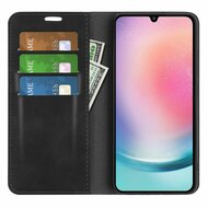 Samsung Galaxy A25 Hoesje - Luxe Wallet Bookcase (Magnetische Sluiting) - Zwart