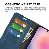 Samsung Galaxy A25 Hoesje - Luxe Wallet Bookcase (Magnetische Sluiting) - Grijs