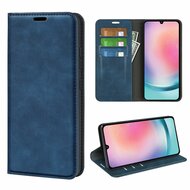 Samsung Galaxy A25 Hoesje - Luxe Wallet Bookcase (Magnetische Sluiting) - Blauw