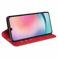 Samsung Galaxy A25 Hoesje - Luxe Wallet Bookcase (Magnetische Sluiting) - Rood