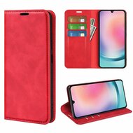 Samsung Galaxy A25 Hoesje - Luxe Wallet Bookcase (Magnetische Sluiting) - Rood