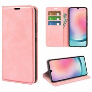 Samsung Galaxy A25 Hoesje - Luxe Wallet Bookcase (Magnetische Sluiting) - Roze