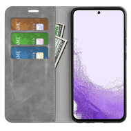 Samsung Galaxy S23 Hoesje - Luxe Wallet Bookcase (Magnetische Sluiting) - Grijs