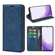 Samsung Galaxy S23 Hoesje - Luxe Wallet Bookcase (Magnetische Sluiting) - Blauw