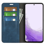 Samsung Galaxy S23 Hoesje - Luxe Wallet Bookcase (Magnetische Sluiting) - Blauw