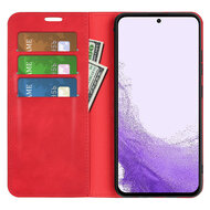 Samsung Galaxy S23 Hoesje - Luxe Wallet Bookcase (Magnetische Sluiting) - Rood