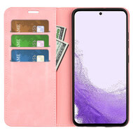 Samsung Galaxy S23 Hoesje - Luxe Wallet Bookcase (Magnetische Sluiting) - Roze