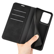 Motorola Edge 50 Pro Hoesje - Luxe Wallet Bookcase (Magnetische Sluiting) - Zwart