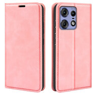 Motorola Edge 50 Pro Hoesje - Luxe Wallet Bookcase (Magnetische Sluiting) - Roze