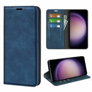 Samsung Galaxy S23 FE Hoesje - Luxe Wallet Bookcase (Magnetische Sluiting) - Blauw