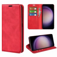 Samsung Galaxy S23 FE Hoesje - Luxe Wallet Bookcase (Magnetische Sluiting) - Rood