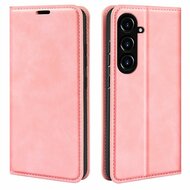 Samsung Galaxy S23 FE Hoesje - Luxe Wallet Bookcase (Magnetische Sluiting) - Roze