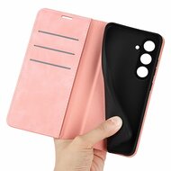 Samsung Galaxy S23 FE Hoesje - Luxe Wallet Bookcase (Magnetische Sluiting) - Roze