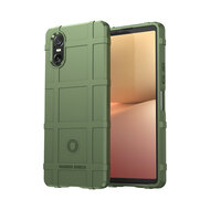 Sony Xperia 10 VI Hoesje - Mobydefend Rugged Shield TPU Backcover - Groen