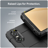 Sony Xperia 10 VI Hoesje - Mobydefend Rugged Shield TPU Backcover - Zwart