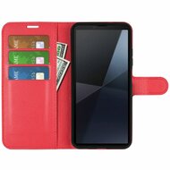Sony Xperia 10 VI Hoesje - MobyDefend Kunstleren Wallet Book Case (Sluiting Voorkant) - Rood