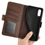 Sony Xperia 10 VI Hoesje - MobyDefend Luxe Wallet Book Case (Sluiting Zijkant) - Bruin