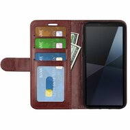 Sony Xperia 10 VI Hoesje - MobyDefend Wallet Book Case (Sluiting Achterkant) - Bruin
