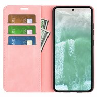 Oppo Reno 11F Hoesje - Luxe Wallet Bookcase (Magnetische Sluiting) - Roze