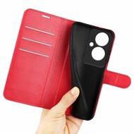 Oppo Reno 11F Hoesje - MobyDefend Kunstleren Wallet Book Case (Sluiting Voorkant) - Rood