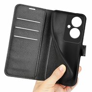 Oppo Reno 11F Hoesje - MobyDefend Kunstleren Wallet Book Case (Sluiting Voorkant) - Zwart