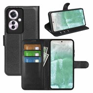 Oppo Reno 11F Hoesje - MobyDefend Kunstleren Wallet Book Case (Sluiting Voorkant) - Zwart