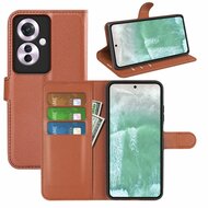 Oppo Reno 11F Hoesje - MobyDefend Kunstleren Wallet Book Case (Sluiting Voorkant) - Bruin