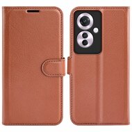 Oppo Reno 11F Hoesje - MobyDefend Kunstleren Wallet Book Case (Sluiting Voorkant) - Bruin