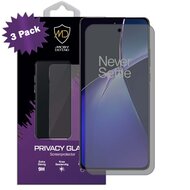3-Pack MobyDefend OnePlus Nord CE 4 Screenprotectors - Matte Privacy Glass Screensavers