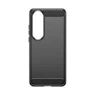 OnePlus Nord CE 4 Hoesje - MobyDefend TPU Backcover - Geborstelde Metaal &amp; Carbon-Look - Zwart