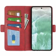 Oppo Reno 11F Hoesje - MobyDefend Luxe Wallet Book Case (Sluiting Zijkant) - Rood